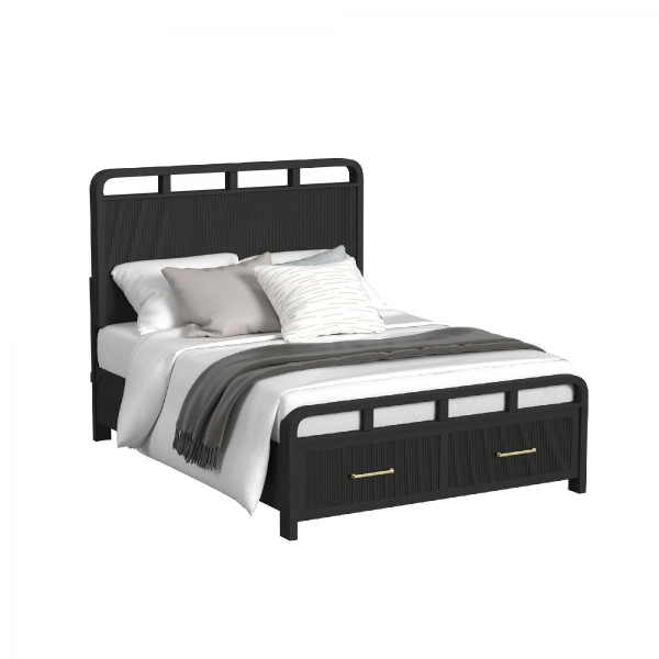 Picture of Ridgemont Black Queen Storage Bed