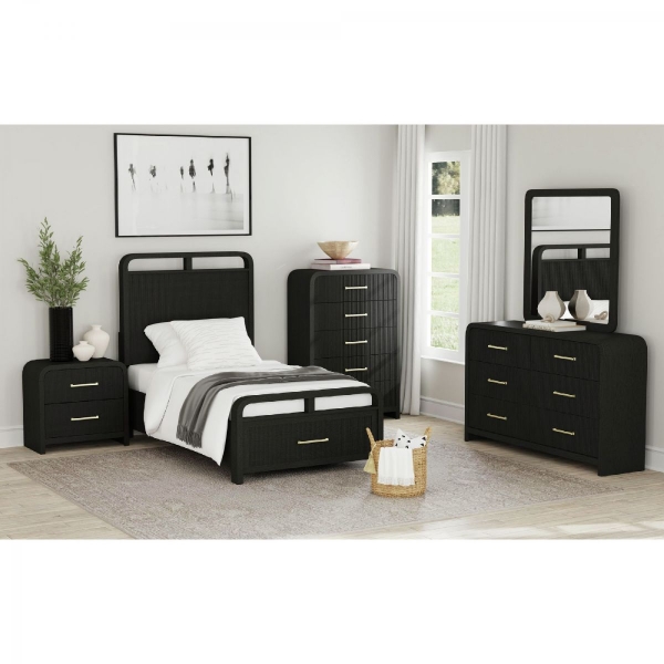 Picture of Ridgemont Black 6-Piece Twin Storage Bedroom Set