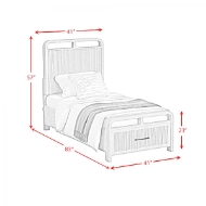 Picture of Ridgemont Black Twin Storage Bed