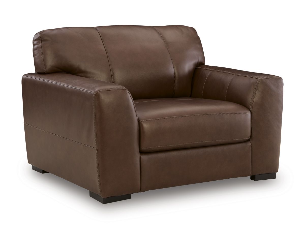 Hudson Leather Chair & 1/2