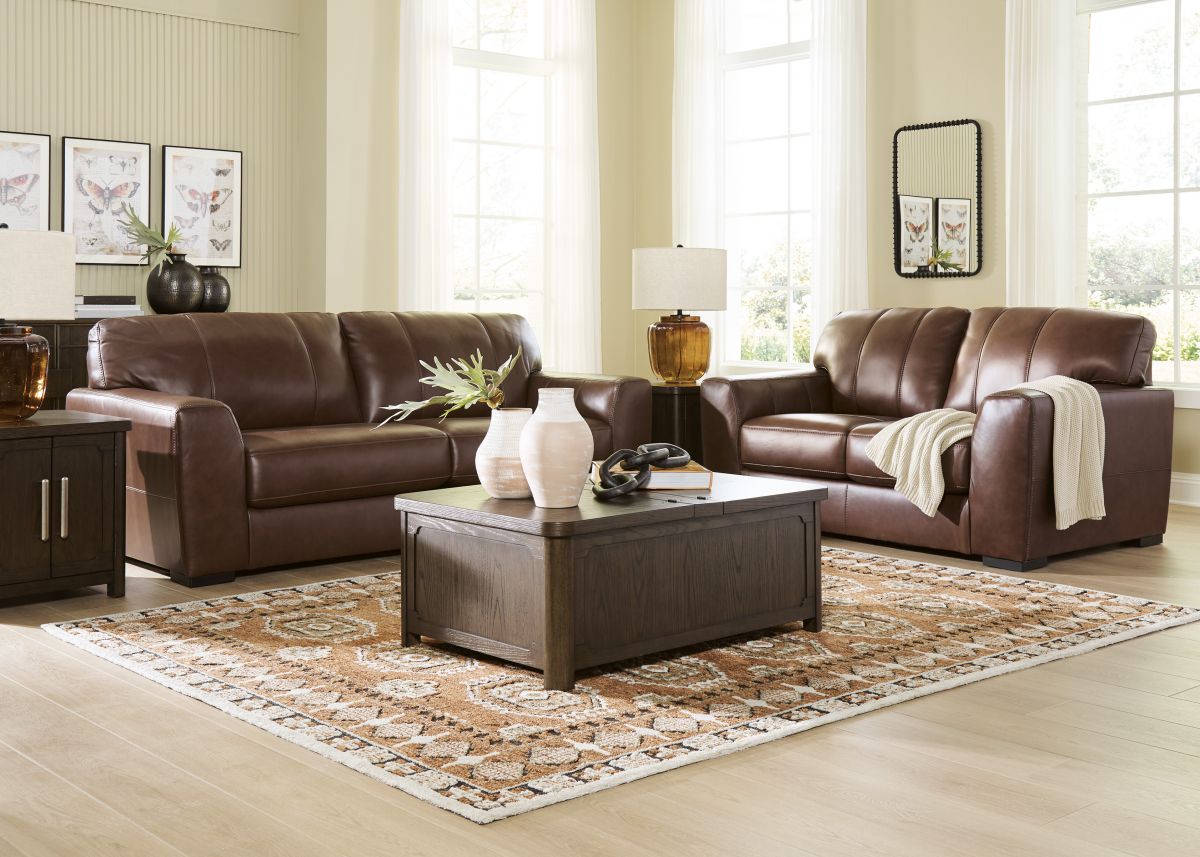 Hudson Leather 2-Piece Living Room Set