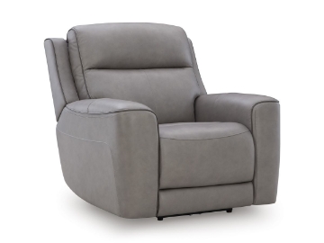 Picture of Bailey Grey Leather Power Recliner