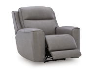 Picture of Bailey Grey Leather Power Recliner