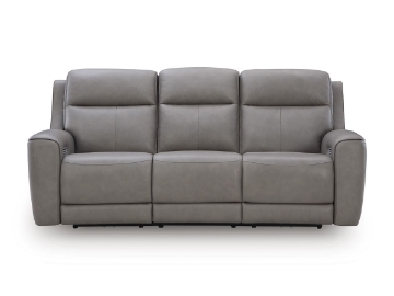 Picture of Bailey Grey Leather Power Sofa