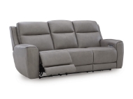 Picture of Bailey Grey Leather Power Sofa