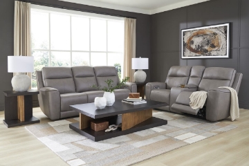 Picture of Bailey Grey Leather 2-Piece Living Room Set