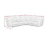 Picture of Hawkins 6-Piece Power Reclining Sectional