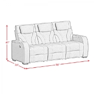 Picture of Burberry Taupe Reclining Sofa